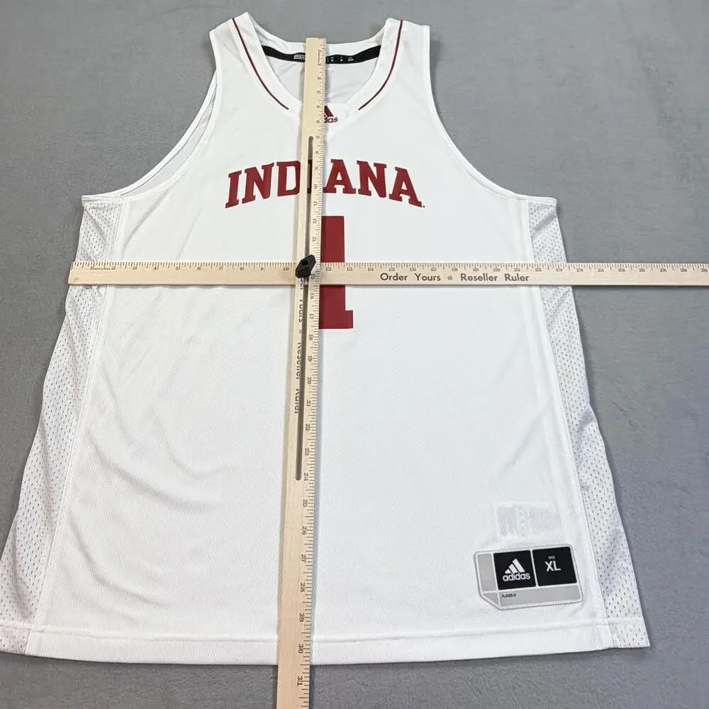 Indiana Hoosiers Jersey Mens XL White NCAA Basketball Adidas #1 IU